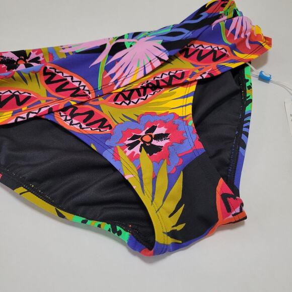 Bleu Rod Beattie Night Safari Twist-Front Sarong Hipster Swim Bottoms NWT US 4 - Picture 6 of 9